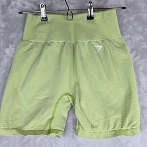 Gymshark Seamless Shorts Lime Green Women's Athletic Workout Leggings